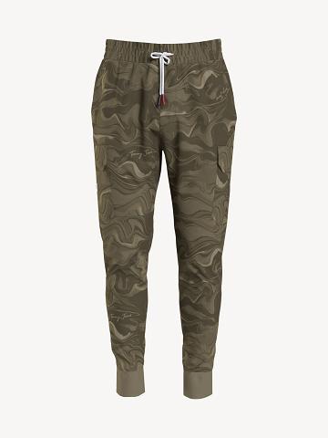 Férfi Tommy Hilfiger Marble print cargo Jogger Nadrág Barna Színes | HU 1136XYU